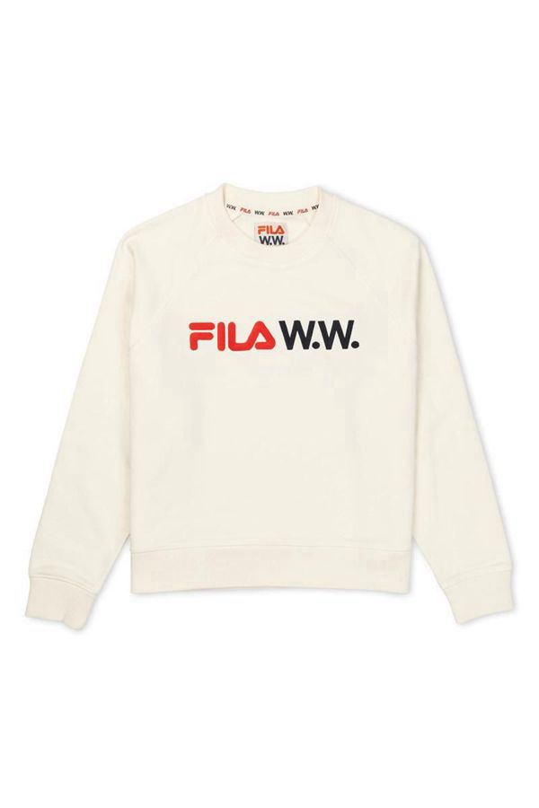 Moletons Fila Mulher Laranja Escuro - Fila X Wood Wood Elena Crew Outlet Portugal,ICBK-80162